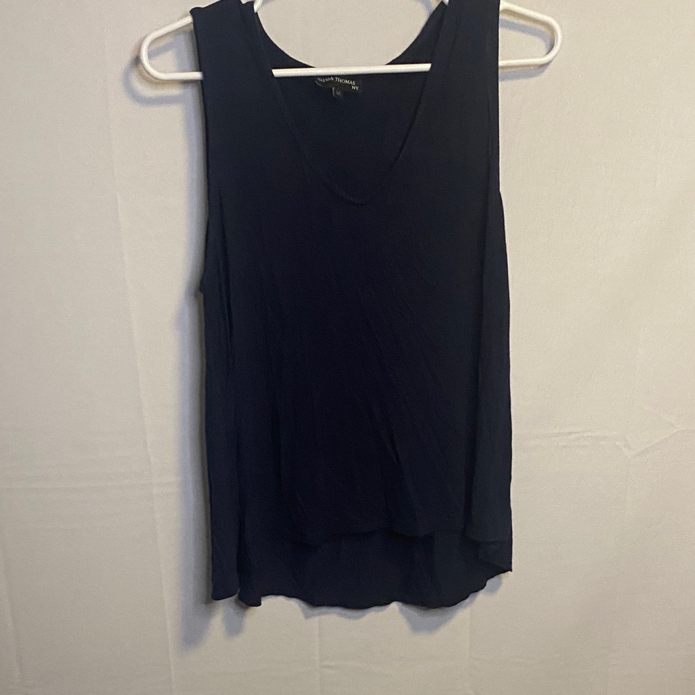 Alysssa thomasNavy Sleeveless Tank Top